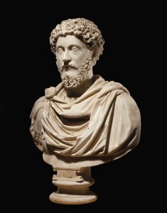 Portret buste van Keizer Marcus Aurelius, ca. 170-180 AD door Roman