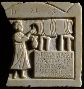 Reliëf met een Taveernescène door Roman
