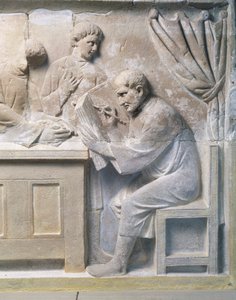 Reliëf van mausoleum met belastinginner door Roman