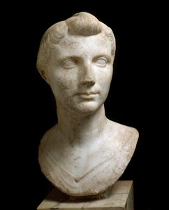 Romeinse kunst: buste van Octavia Thurina Minor (Ottavia Minore of Octavia de Jongere) (69 v.Chr.-11 v.Chr.) Marmeren sculptuur. Rome, Museo Nazionale Romano door Roman