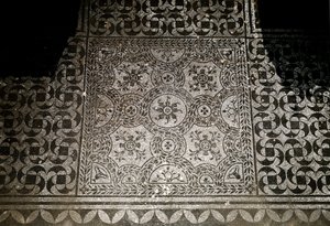 Romeinse kunst: detail van de mozaïeken van de vloer van Villa Adriana in Tivoli door Roman
