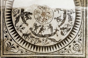 Romeinse kunst: jacht en visserij pygmeeën door Roman