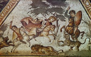 Romeinse kunst: mozaïek van de seizoenen door Roman