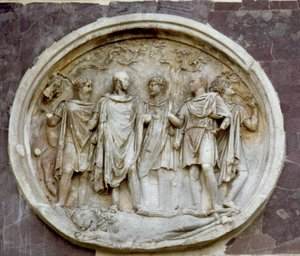 Rondel met Hadrianus, van de Boog van Constantijn