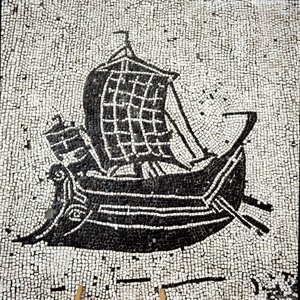 Sabratha-schip keert terug naar de haven van Ostia door Roman