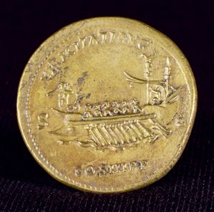 Sestertius van keizer Hadrianus (76-138) uit Newcastle-Upon-Tyne, 132 AD