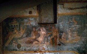 De terugkeer van Proserpina uit de onderwereld, 2e-3e eeuw (fresco) door Roman