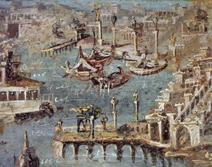 De stad en de haven van Pozzuoli (fresco)
