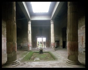 Het Impluvium in het Huis van de Zilveren Bruiloft