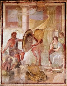 Thetis bij de smidse van Vulcanus (fresco) door Roman
