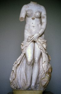 Venus Laudolina of anadyomene. Beeldhouwwerk, Museum van Syracuse, Sicilië, Italië door Roman
