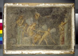 Muurschildering, Pompeii, Romeins, 1e eeuw