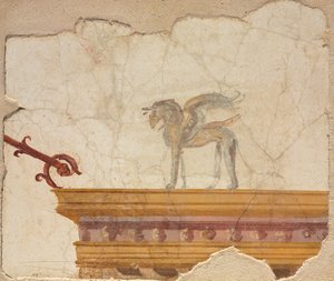 Griffioen boven entablement, Pompeii