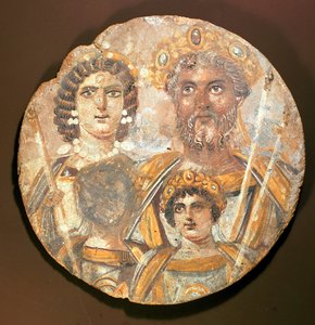 Tondo: Paneel van de familie van Septimius Severus, ca. 200 AD