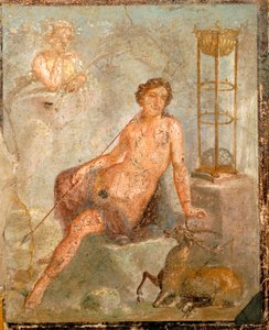 Een jonge Cyparissus, fresco uit Huis van Vettii, Pompeii, Campania, Romeinse Beschaving
