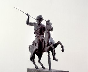 Amazone te paard (bronzen sculptuur naar een Grieks origineel uit de 3e eeuw v.Chr.) door Roman Roman