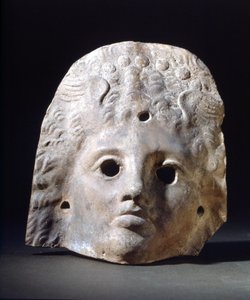 Masker voor tragedies in de Romeinse tijd. Museo della Scala. Milaan door Roman Roman