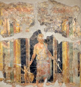 Schilderij in de Vierde Pompeiaanse Stijl met Jupiter
