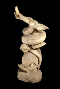 Romeinse kunst: Eros op een dolfijn door Roman Roman