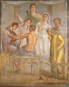 Romeinse beschaving. Admetus en Alcestis, fresco uit de Basiliek van Ercolano