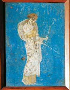 Romeinse fresco die Diana afbeeldt, uit Pompeii, Italië door Roman Roman
