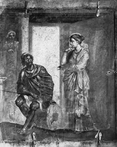 Ulysses en Penelope, uit het Macellum, Pompeii