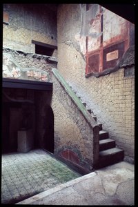 Uitzicht op de casa del Bel Cortile, 5e eeuw v.Chr.-1e eeuw n.Chr.