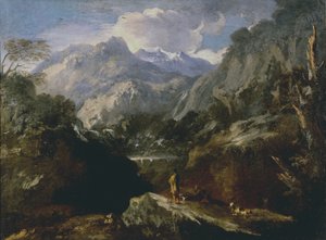 Landschap met waterval