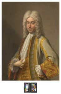 Portret van een heer door Roman School