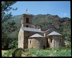 Uitzicht op de kerk van Saint Feliu