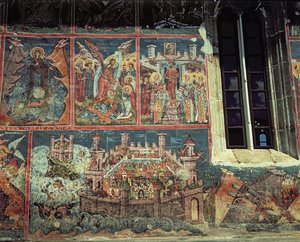 Beleg van Constantinopel door Sultan Mehmet II in 1453 door Romanian School