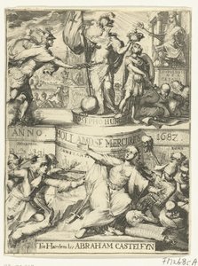 Titelpagina voor de Hollandsche Mercurius over het jaar 1687 door Romeyn de Hooghe (attributed to)