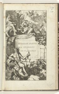 Titelprent voor het eerste deel van Guerres de Flandres door Romeyn de Hooghe (attributed to)