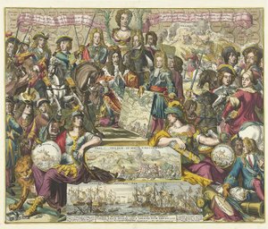 Allegorie van de overwinning van de Geallieerden in 1704, 1704-1705