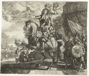 Ruiterportret van Willem III, prins van Oranje door Romeyn de Hooghe