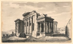 Toneelontwerp, Het Erectheion op de Akropolis, Athene, Griekenland