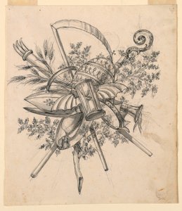Trofee met gevleugelde zandloper door Romolo Achille Liverani