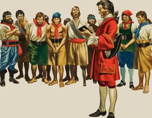 Kapitein Bartholomew Roberts door Ron Embleton