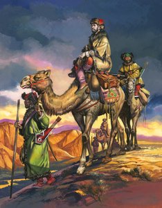 Marco Polo doorkruist de Perzische woestijnen door Ron Embleton