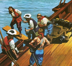 Over de plank lopen door Ron Embleton