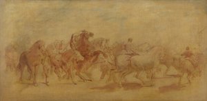 Studie voor De Paardenmarkt door Rosa Bonheur