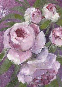 Schilderachtige roze pioenrozen door Rosana Laiz Blursbyai