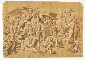De triomf van Bacchus door Rosso Fiorentino