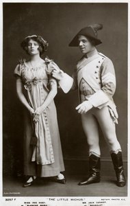 Iris Hoey en Jack Cannot, Britse acteurs, ca. 1908