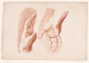 Twee handen door Louis François Roubillac