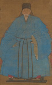 Portret van de overgrootoom van de kunstenaar Yizhai op de leeftijd van vijfentachtig...1561 of 1621 door Ruan Zude