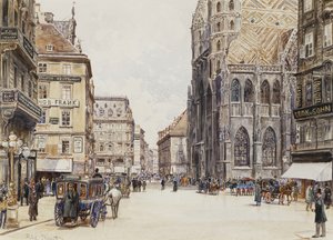 Stefansplatz, Wenen door Rudolf Bernt