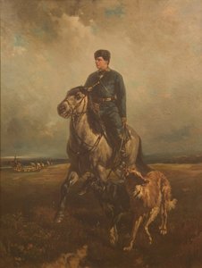 Grootvorst Vladimir Alexandrovich van Rusland 1847-1909 op de jacht, 1890s