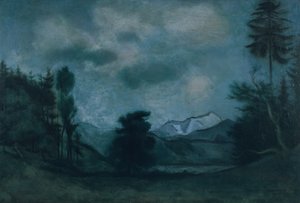 Alpenlandschap door Rudolf Kremlicka