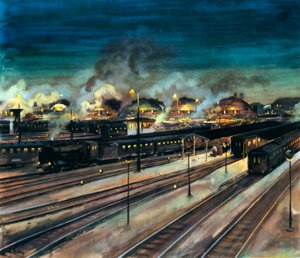 Duitse spoorwegen - Centraal station van München 